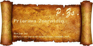 Prierava Zseraldin névjegykártya